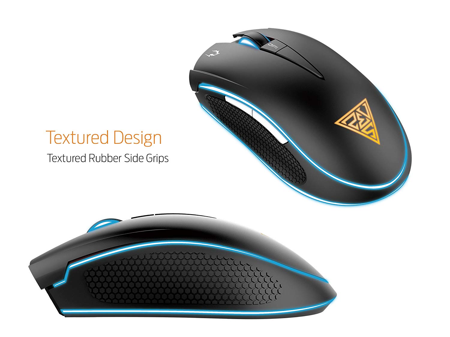 GAMDIAS Optical Gaming Mouse with 6 Smart Buttons, Double Level Multi-Color Lighting and Gaming Mouse Mat (ZEUS E1)