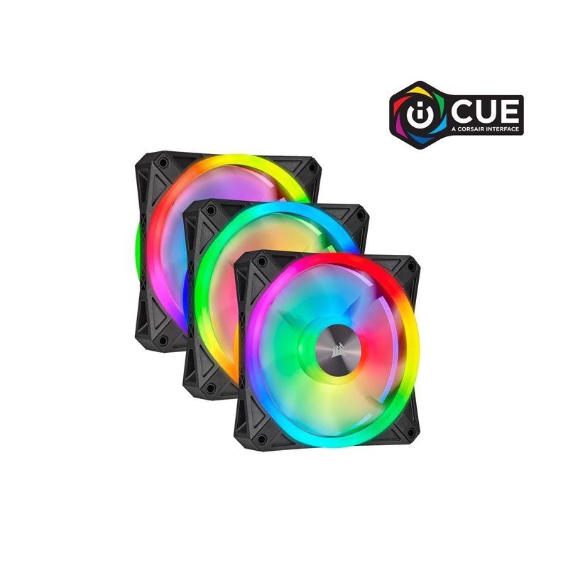CORSAIR QL Series, iCUE QL120 RGB, 120mm RGB LED Fan, Triple Pack with  Lighting Node CORE, CO-9050098-WW