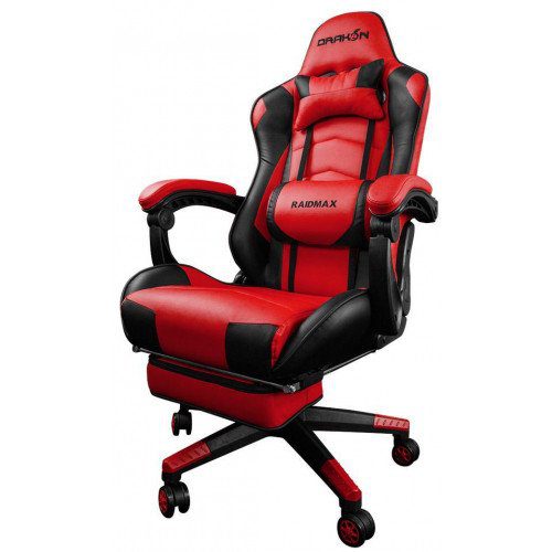 Raidmax Drakon RED Gaming Chair with Footrest DK709RD