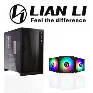 Lian Li PC-O11DX 011 Dynamic Tempered Glass Gaming Computer Case – Black#CA-LL-011DWBK#FA-LL-ST120PKBK