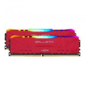 Crucial Ballistix 16GB (2×8) DDR4 3200 RGB CL16 -Red#RM-CR-16GB320RD