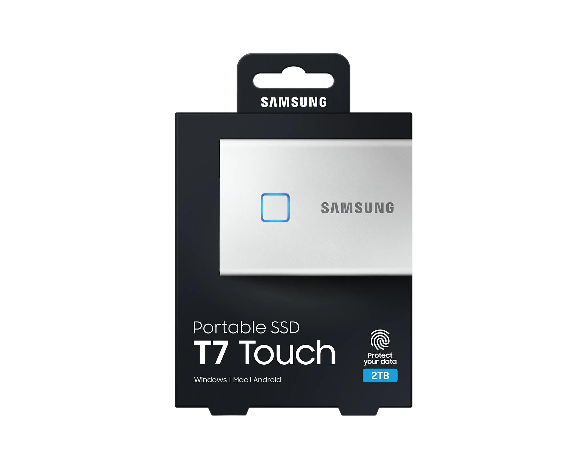 SSD SAMSUNG T7 Touch Portable SSD 2TB - Up to 1050MB/s - USB 3.2