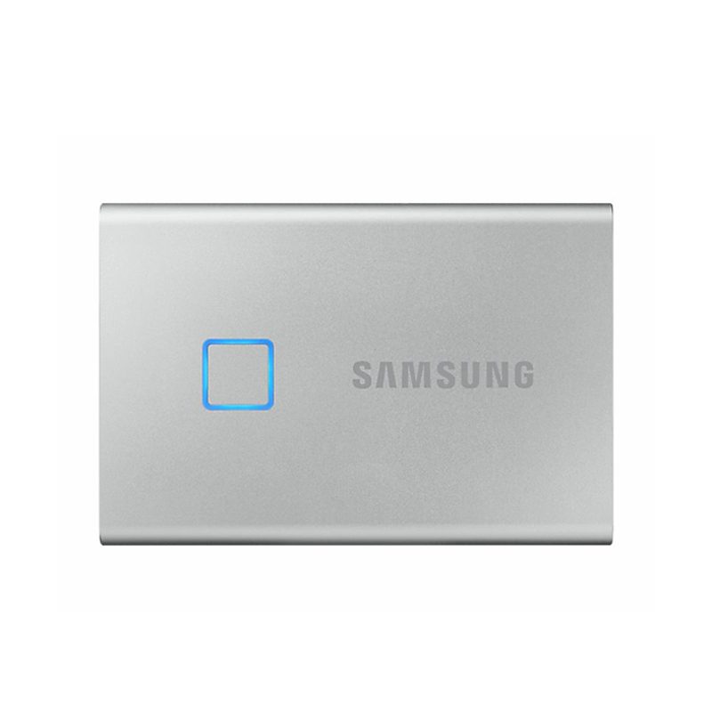 SSD SAMSUNG T7 Touch Portable SSD 2TB - Up to 1050MB/s - USB 3.2 External  Solid State Drive Silver (MU-PC2T0S/WW) - طبيب الكمبيوتر PCD